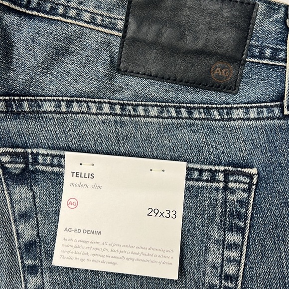 Ag Adriano Goldschmied men’s Tellis modern slim jeans 30x34 distressed NWT - Picture 6 of 16